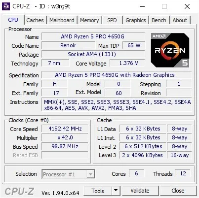 ryzen 5  4650g pro