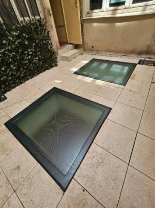 Dalle de sol en verre - plancher en verre