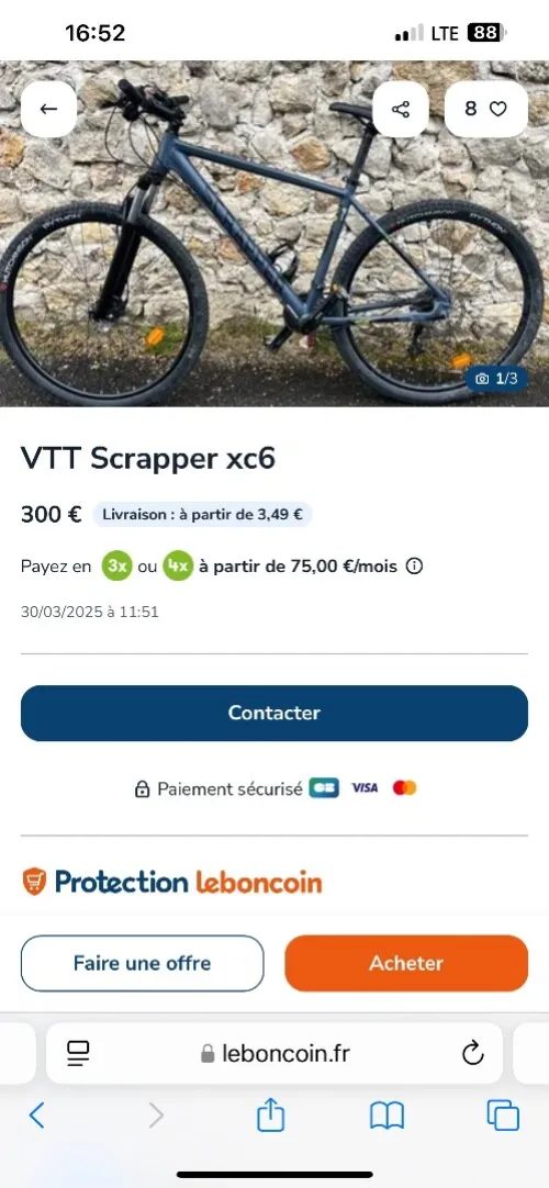 Vélo scrapper xc6