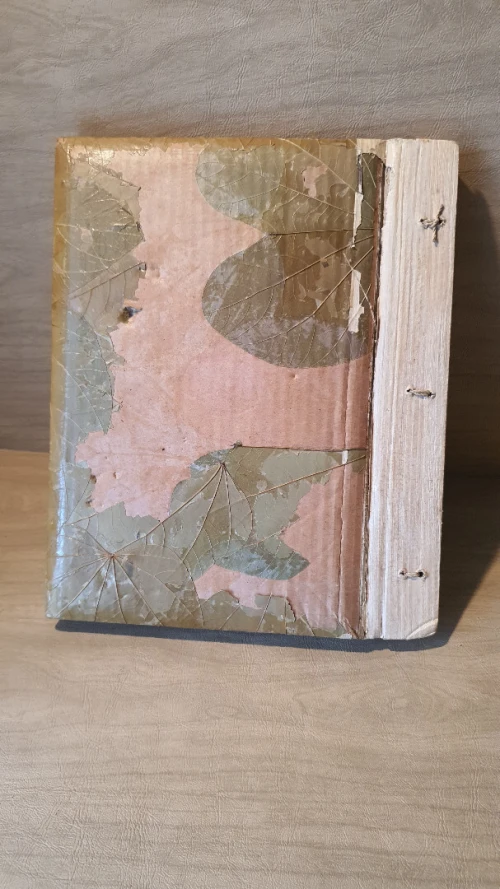 Exceptionnel Album Photo FAIT MAIN, Couverture en Feuilles Naturelles, Cadeau Idéal Botaniste, Vintage