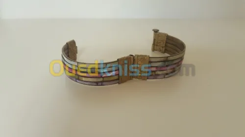 Ancien bracelet en Cuivre & Nacre