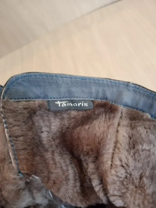 Bottine en cuir - doublure chaude de la grande marque Tamaris, pointure : 37 