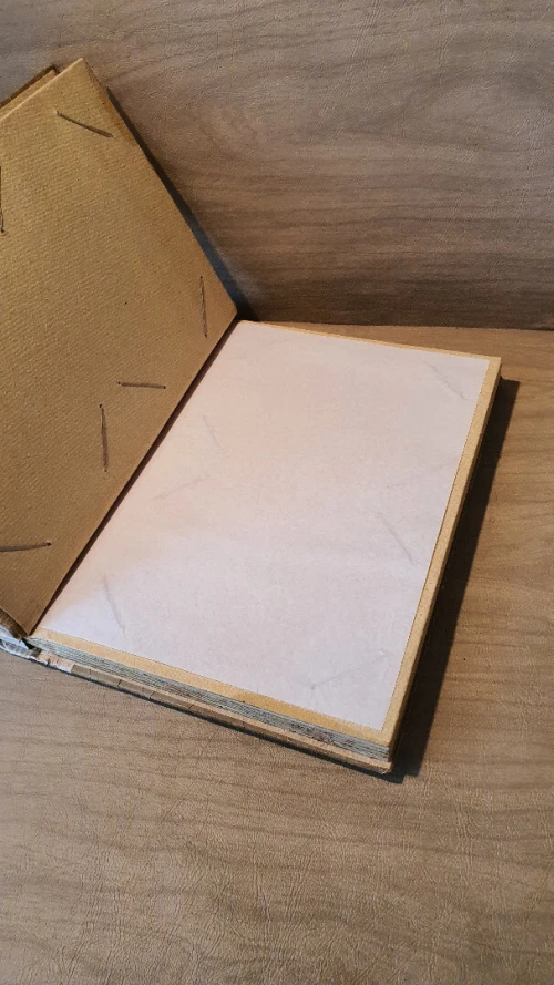 Exceptionnel Album Photo FAIT MAIN, Couverture en Feuilles Naturelles, Cadeau Idéal Botaniste, Vintage