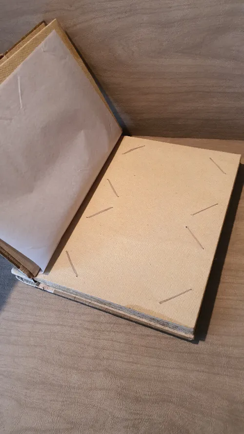 Exceptionnel Album Photo FAIT MAIN, Couverture en Feuilles Naturelles, Cadeau Idéal Botaniste, Vintage