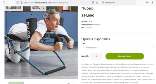  Nubax appareil de soin personnel de la colonne vertébrale, Hernie discale, sciatique... 