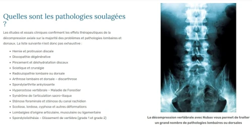  Nubax appareil de soin personnel de la colonne vertébrale, Hernie discale, sciatique... 