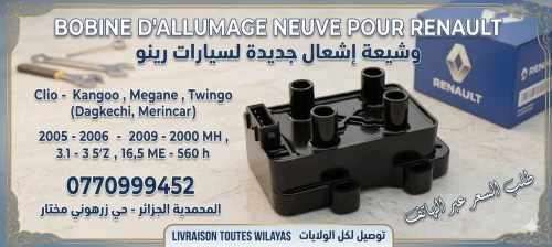 Bobine d'Allumage Neuve pour Renault (Clio, Kangoo, Megane, Twingo) - 1.2L/2.0L