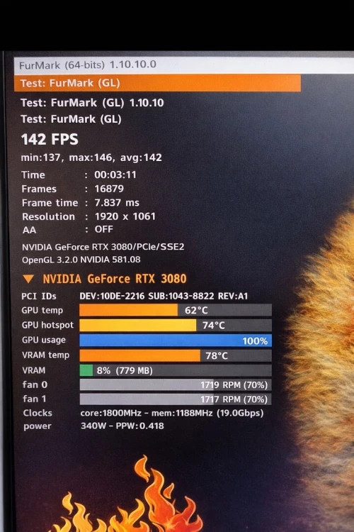 ASUS TUF Gaming RTX 3080 V2 OC 10 Go
