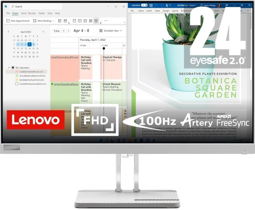 ECRAN LENOVO L24E-40 23,8" 100Hz VGA+HDMI