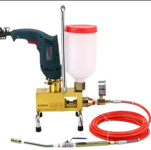 Pompe D'Injection Époxy Polyuréthane Mousse Coulis Machine Tuyau en Acier Béton Réparation Fissure