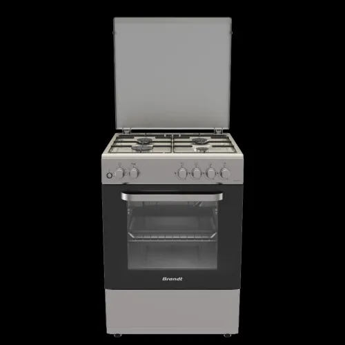 Cuisinière Brandt Gaz BGE61401SXA - Silver - Convection Naturelle