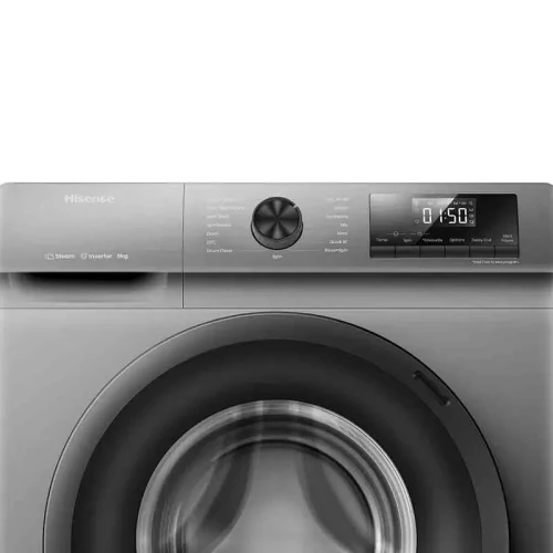 Machine à laver HISENSE Frontale  08KG  inverter  vapeur  1400tr/min  Grise  WFQP8014EVMT