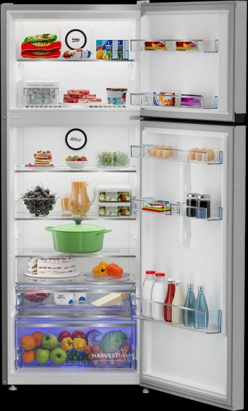 RÉFRIGÉRATEUR BEKO 2 PORTES  NF INVERTER 560L AFFICHEUR HARVEST FRESH/SILVER RDNG561M20TSX 