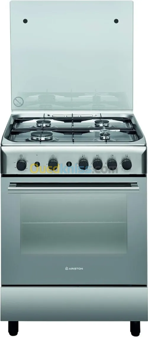 Cuisinière Ariston original Ariston A6gg1f (X) Ex Gas Cooker  à gaz  acier inoxydable grillé, argent