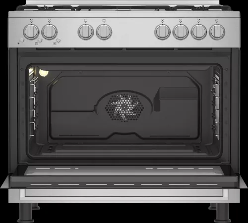 Cuisinière BEKO 5 FEUX 90 CM VENTILLE INOX - GGR15123GX NS