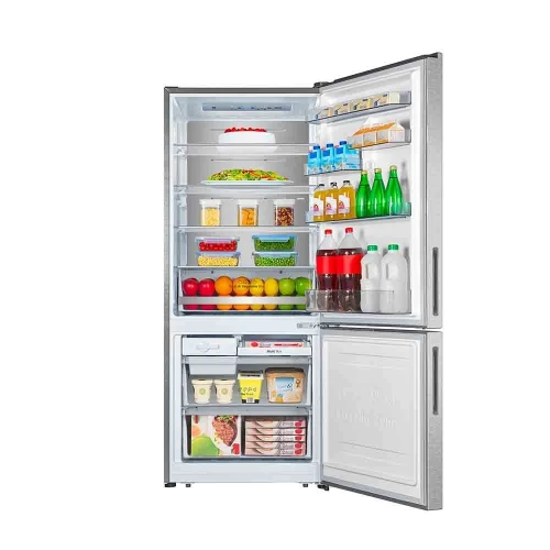 Réfrigérateur HISENSE Combiné  408 L  Metal tech cooling m Nofrost  InoxRM-55WC