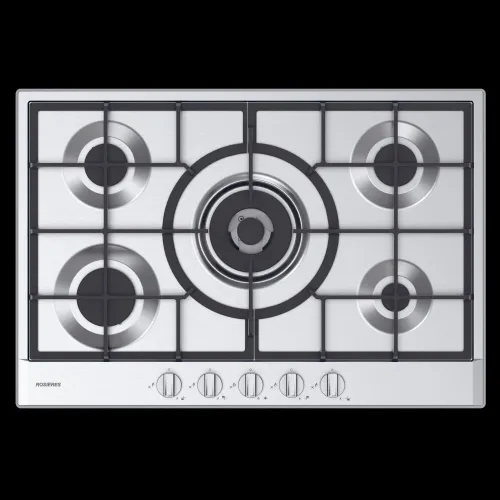 Table de cuisson Rosières 5 feux inox wok thermocouple grille fonteRHG7X-ALG/1 
