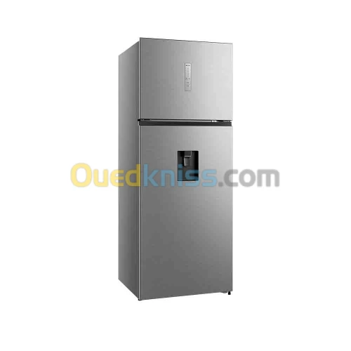 Réfrigérateur HISENSE Double porte  466 L  Inverter Distributeur deau  Nofrost  Inox RT-60W