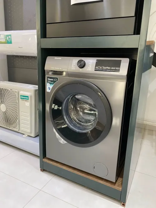 Machine à laver HISENSE Frontale  08KG  inverter  vapeur  1400tr/min  Grise  WFQP8014EVMT