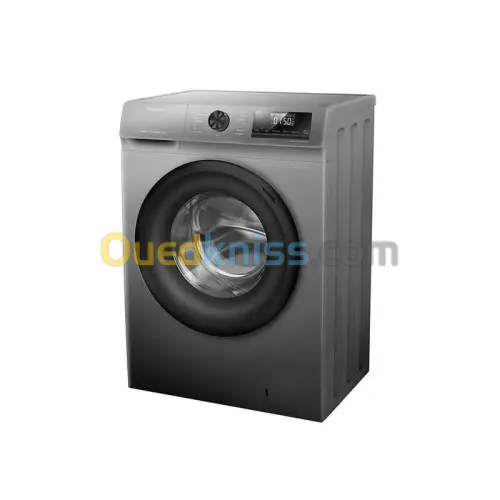 Machine à laver HISENSE Frontale  08KG  inverter  vapeur  1400tr/min  Grise  WFQP8014EVMT
