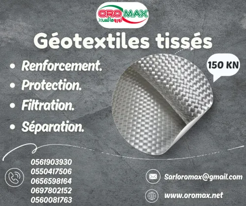 Géotextile Tissé  Résistance 150 kN Disponible