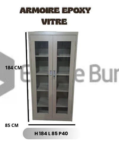 Armoire Bureau vitrée Métallique Epoxy