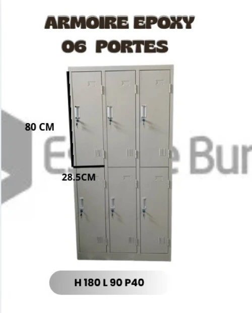 Armoire vestaire Metalique 06 portes Epoxy