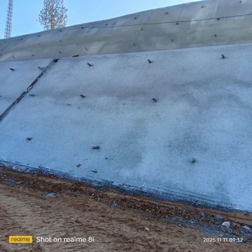 Béton projeté et blandage des sols