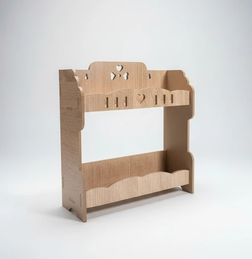 Étagère à Épices Murale 2 Étages en MDF Haute Qualité - Rangement Cuisine Optimal et Élégant
