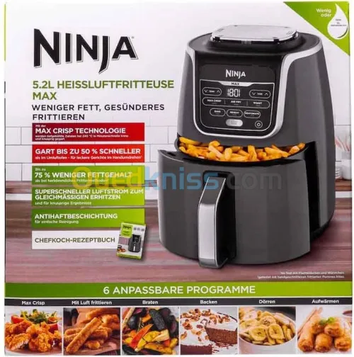 NINJA AIR FRYER MAX AF160EU, 5.2L. 