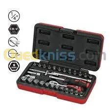jeu de douille1/4 et embouts super grip 30 Psc 