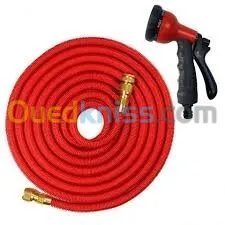 Tuyau d'arrosage Extensible 5-25m 50FT avec pistolet raccord en aluminium