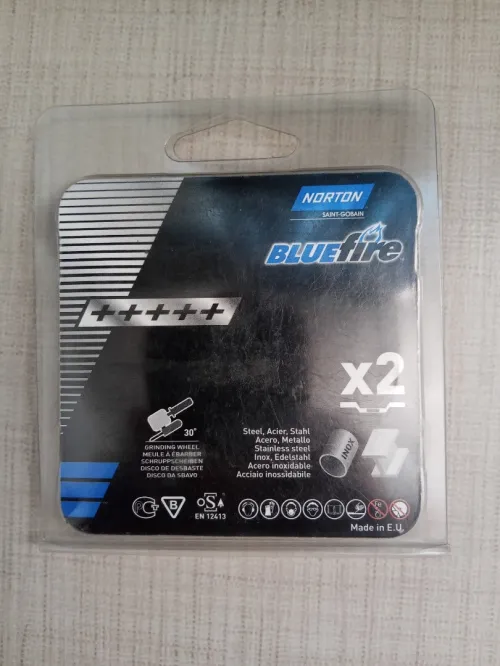 Disque à meuler 76 x 6 x 10 mm - Norton bluefire A24R pour gros travaux