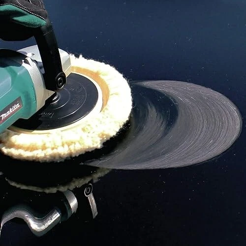 Bonnet en laine de 180 mm laine de mouton pour ponceuse-polisseuse à disque makita