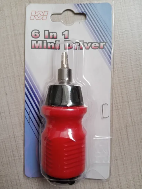 Mini Tournevis 6 en 1 avec cliquet tompouce avec 6 embouts