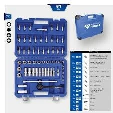 JEU DE CLÉS À DOUILLE 3/8 , 61 PCS BRILLIANT TOOLS