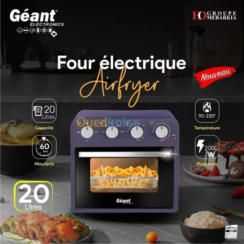 Air Frayer & Rôtisserie Électrique De La Marque Géant 20L