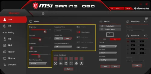 MSI Gaming Monitor 165 Htz   ( MSI Optix MAG272C ) Curved Monitor