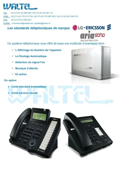 Etude,installation et maintenance des standards téléphoniques ( PABX - IPBX ) #alcatel#lg#ericsson