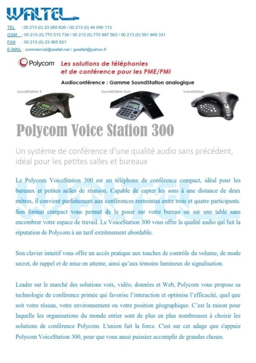 Audio conférence POLYCOM SOUNDSTATION DUO