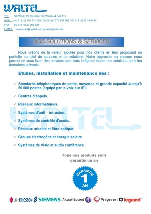 Étude , installation et maintenance des réseaux informatiques et téléphoniques 