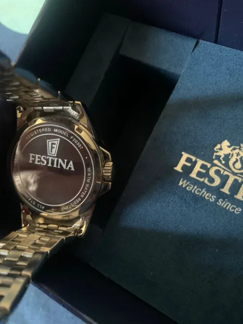 MONTRE FESTINA F20357 BLEU, BRACELET ACIER INOXYDABLE, HOMME