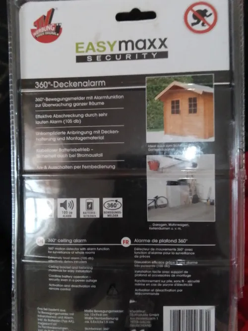 ALARM DETECTEUR DE MOUVEMENT  EASY MAXX SECURITE