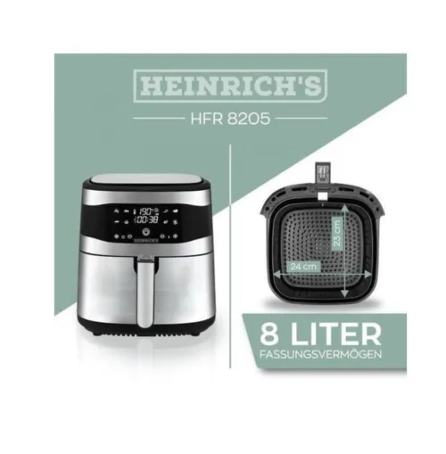 airfrayer heinrich's 8L - 8 programmes-Ecran tactile LED 1800W Germany-noir