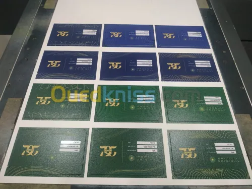 Des carte professionnelle (des badges) impression UV