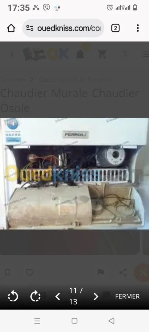 Réparation chaudière murale chaudière au sol brûlure à gaz rue la mazout