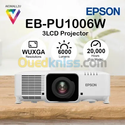 Datashow Epson EB-PU1006W Laser 6000 Lumens with 4K Enhancement