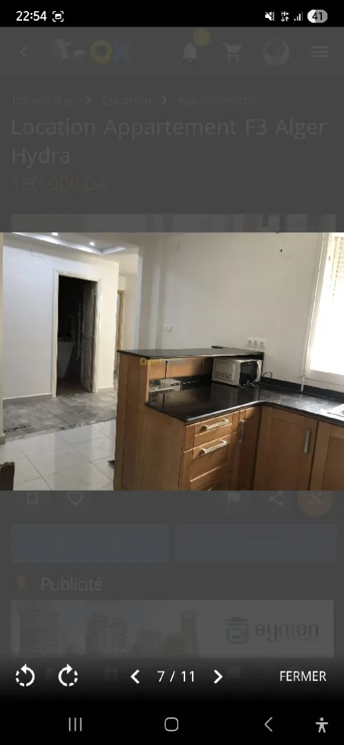 Location Appartement F2 Alger Hydra