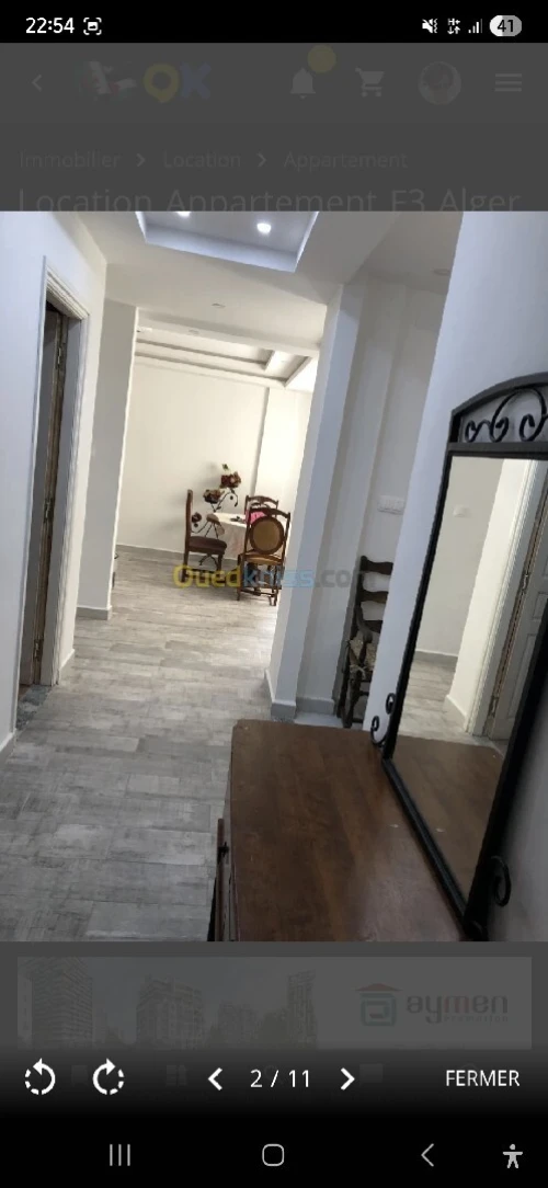 Location Appartement F2 Alger Hydra