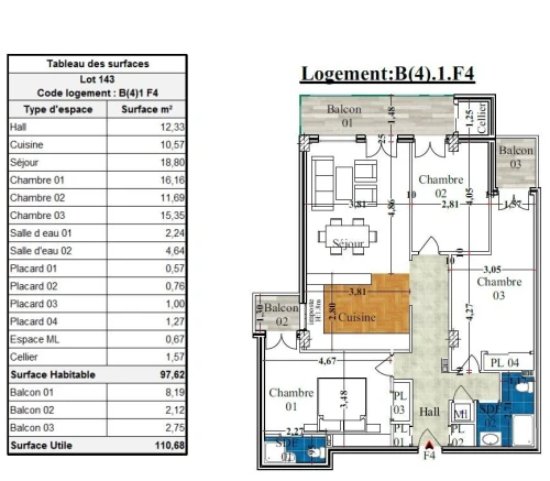 Vente Appartement F4 Béjaïa Bejaia